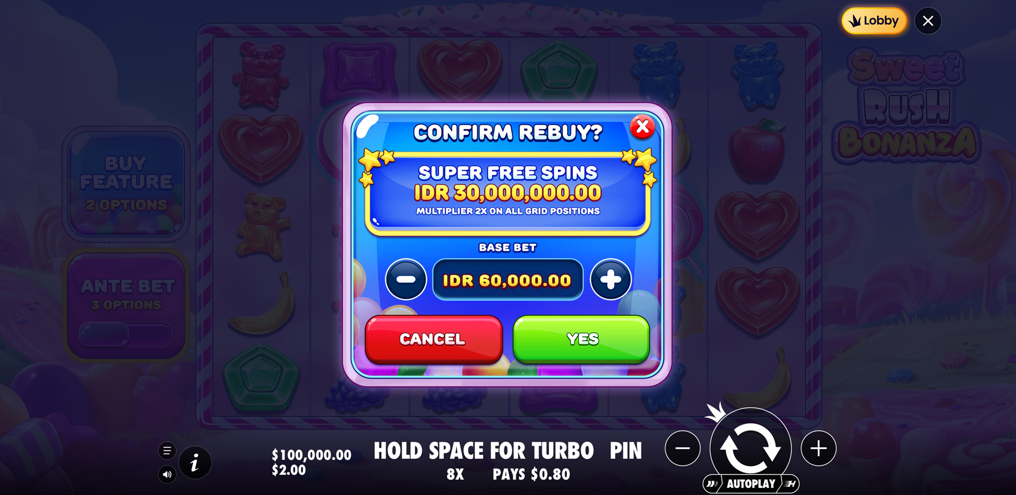 Sweet Rush Bonanza - screenshot with slot description 5